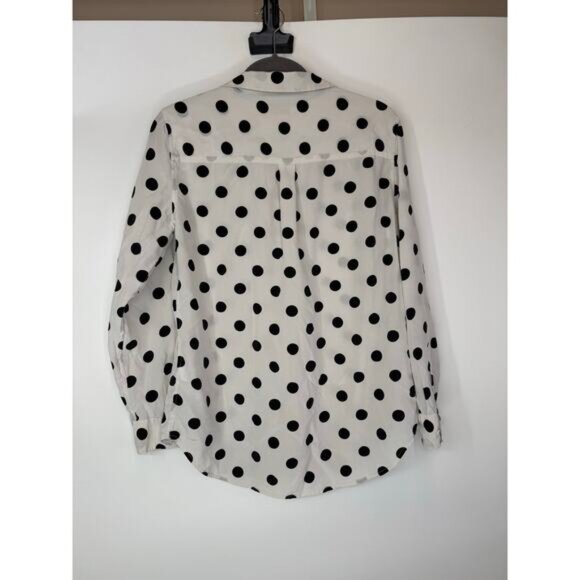 Equipment silk black and white button down L - Picture 5 of 5